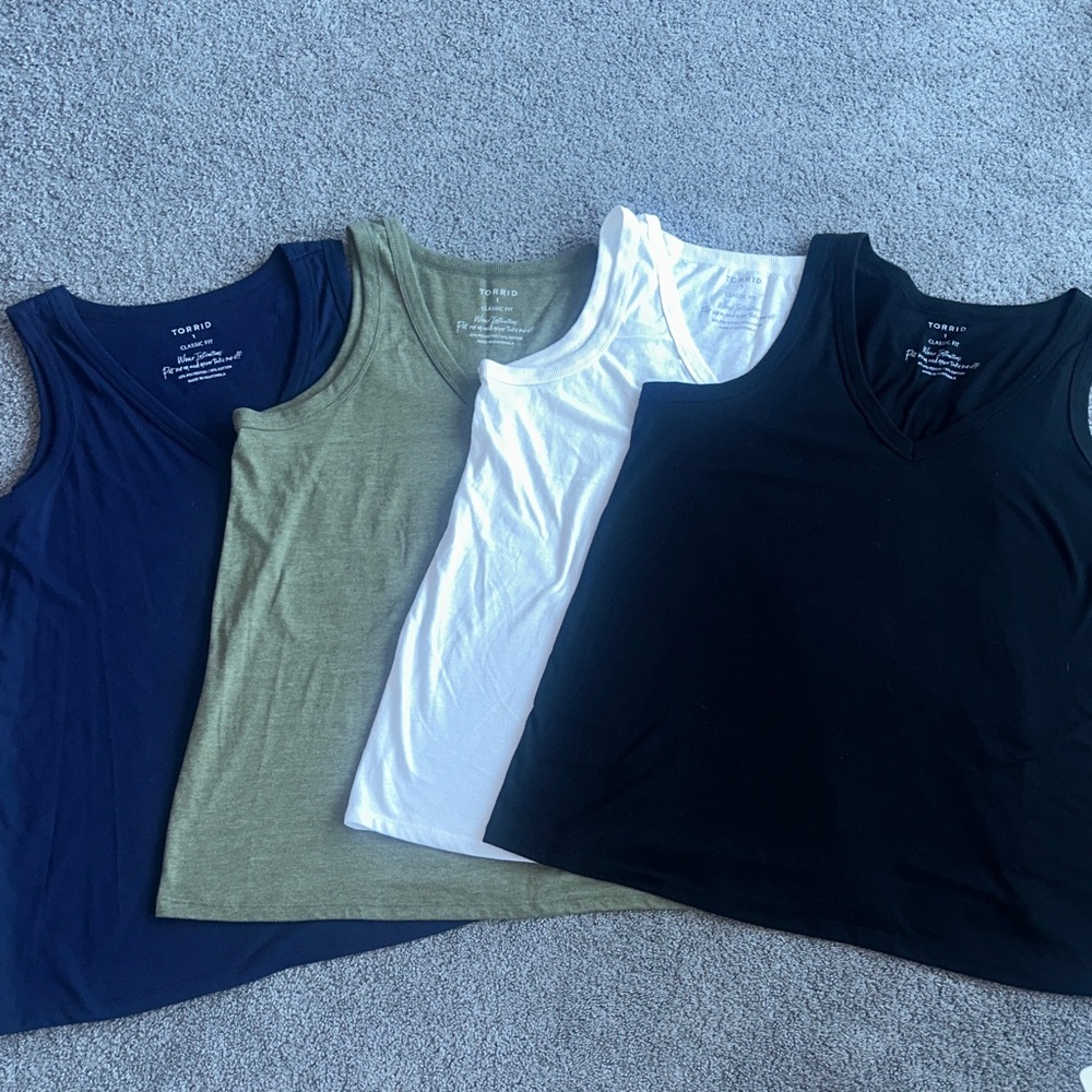 Torrid Black and White Tank Tops